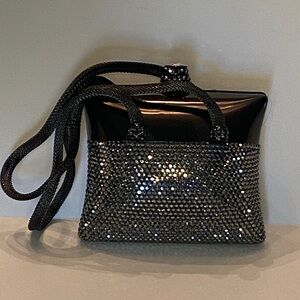 Elegant Black Rhinestone Women's Bag